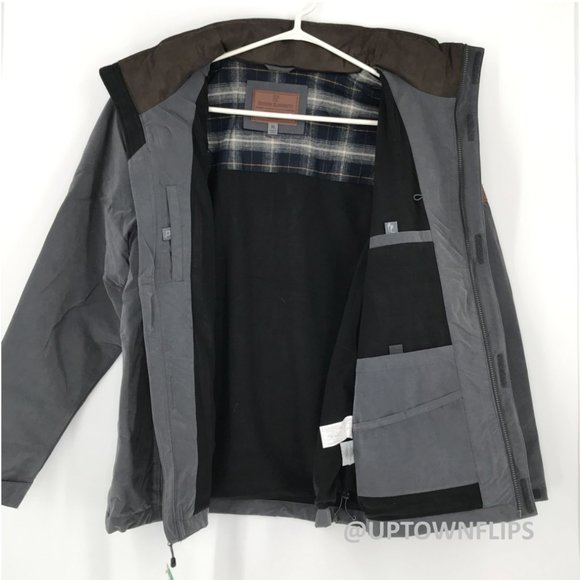 Rugged Elements Trek Utility Jacket Mens XL Gray Full Zip Hooded Water Resistant - Picture 6 of 16